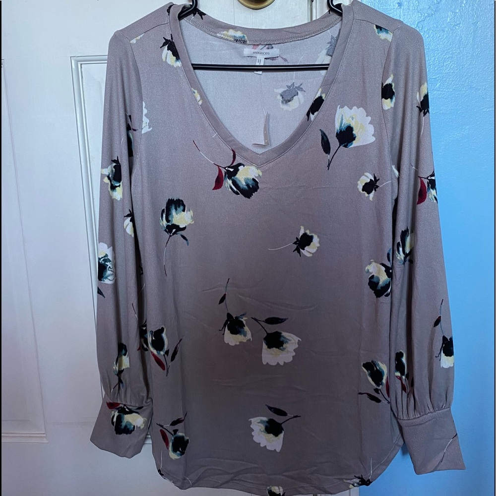 Maurices Long Sleeve Floral Shirt Size Small